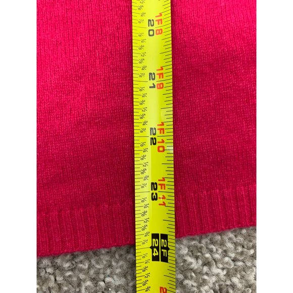 100% Cashmere Fuchsia Turtleneck Sweater - Picture 6 of 7
